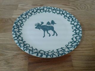1 Folk Craft Moose Country Dinner Plate Tienshan Pottery 10 5/16 "