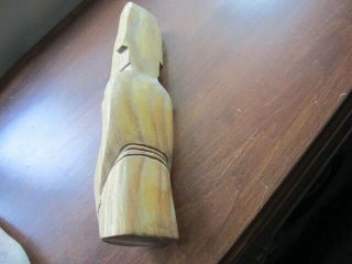 Vintage Hand carved Moai Easter Island wood figure Rapa Nui Totem - 10 inch 2