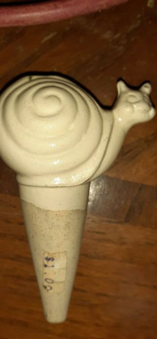 Vintage Ceramic Happy Snail Water Spike Duncan 1975