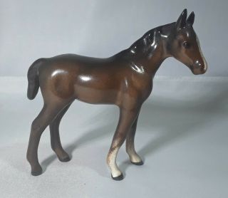 Vintage Beswick Horse Foal Thoroughbred Small Facing Right No.  1817 Brown Gloss