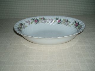 Pattern 2345 By Creative - White & Floral - Oval Vegetable Serving Bowl 10 1/4 "