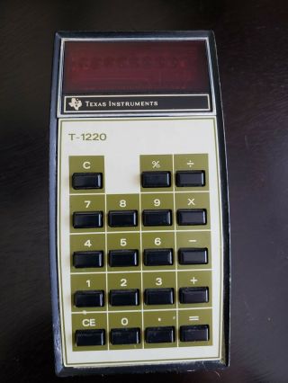 Vintage Texas Instruments Calculator,  Model T - 1220,  Very Workable.