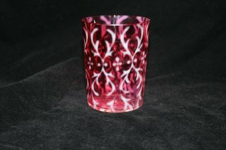 Ts Victorian Eapg Northwood Cranberry Opalescent Spanish Lace Tumbler