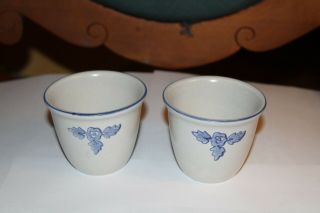 Pfaltzgraff Yorktowne Blue 3” Custard Cups/dessert Ramekins Cups Set Of 2 Marked