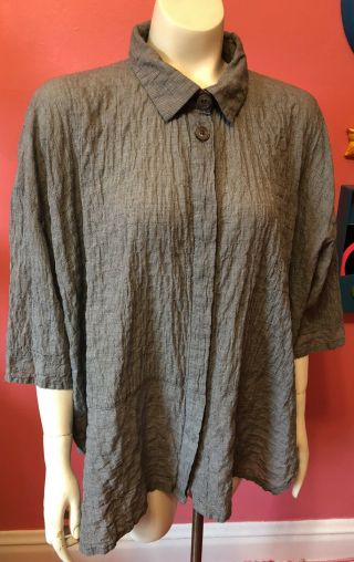 Dress To Kill Vintage Grey Cotton Over Sized Top Womens No Size