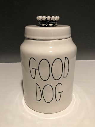 Rae Dunn Good Dog Treat Cookie Container Canister Jar Ivory