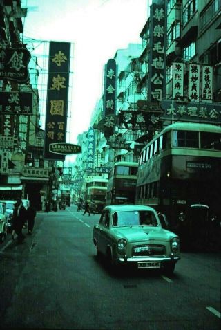 Slide,  Hong Kong Street Scene,  Vintage Buses,  Cars,  Neon Signage
