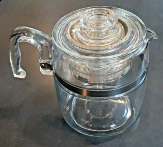 Vintage Pyrex Flameware 6/9 Cup Percolator 7759 - Complete