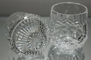 Two (2) Waterford Crystal Lismore Roly Poly Old - Fashioned Rocks Glasses