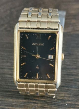 Vintage,  Accurist,  Mens Gold Plated Watch,  Mb 362