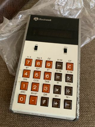 Vintage 1970s Rockwell 61r Advanced Slide Rule Calculator,  Case,  No Cord