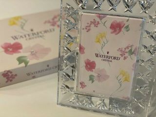 Waterford Brand 7x9 Crystal Picture Frame,  Signed