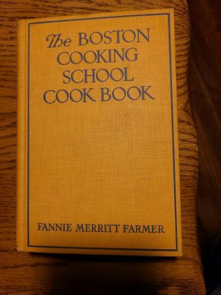 Vtg 1941 The Boston Cooking School Cookbook Fannie Merritt Hardcover Cottagecore