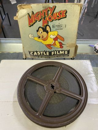 Vintage 16 Mm Film Mighty Mouse Castle Films Mighty Mouse Rides Again Fullfilm