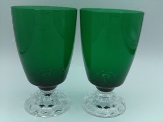 Rare Fostoria American Lady Green Ice Tea Goblets Stem 5056 - 12 Oz - 5 " 3/8