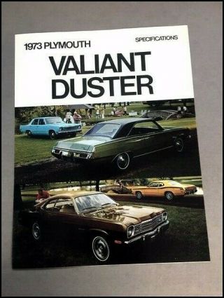 1973 Plymouth Duster 340 Valiant Scamp Vintage Canada Car Sales Brochure Folder