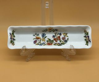Aynsley Butterfly “cottage Garden” - Olive / / Pen - Tray Dish - 8.  5 "