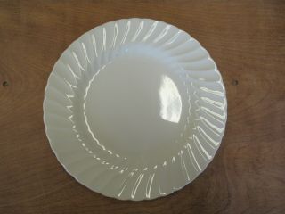 Sheffield Usa Bone White Dinner Plate 10 1/4 " Swirl Rim 1 Ea 15 Available