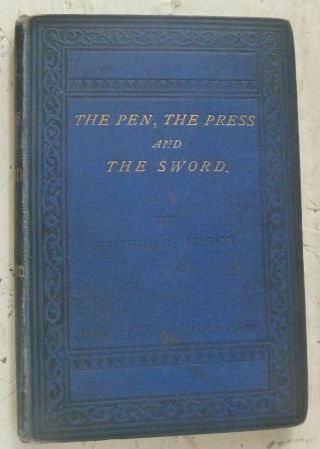 Vintage Book 1879 The Pen The Press The Sword Poetry Richard Abbot