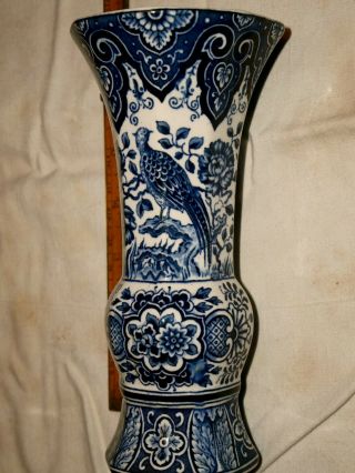 Vieux Delft Societe Ceramique Maestricht Made In Holland Vase