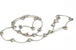 Stunning Vintage Sterling Silver 925 Designer Necklace Fancy Link Unique 248