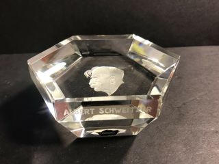 Kosta Crystal Glass Paperweight Signed Lindstrand No 16 (albert Schweitzer)
