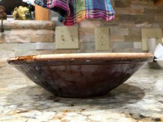 Vintage Mccoy Pottery Brown Drip Serving Bowl Usa