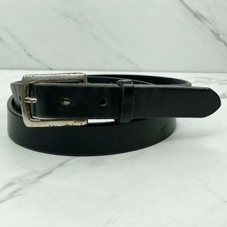 Gap Black Vintage Leather Belt Size Large 34 Made In Usa