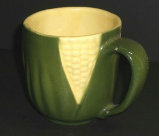 Vintage Shawnee Pottery Corn Queen Yellow/green Mug
