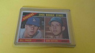 1966 Don Sutton Topps Vintage Baseball Rookie Card (ex -) $$