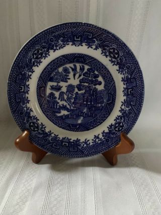 Vintage W Adams And Sons Staffordshire Blue Willow 6 " Plate England