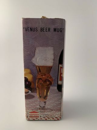 Vintage 1960’s Clear,  Naked Lady Beer Glass - Venus Beer Mug Old Stk