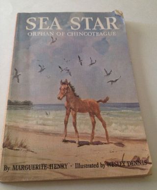 Vintage 1974 Sea Star Orphan Of Chincoteague By Marguerite Henry Horse Pony Book