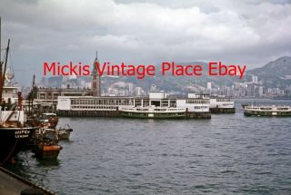 Vtg Slide 1970 Hong Kong Victoria Harbor Star Ferry Line Port V86