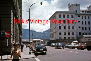 Vtg Slide 1970 Hong Kong Tsim Sha Tsui Ymca Street Scene V84