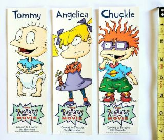 Vintage 1998 The Rugrats Movie Promo Bookmark Set - Nickelodeon Tv Series Tommy