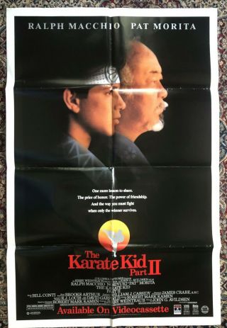 Karate Kid Part Ii 2 Video Store 1 Sheet Poster Vintage