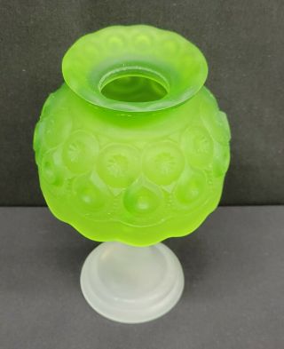 Moon And Star Glass 2 Piece Candle Lamp Green Satin Fairy Courting Light 3