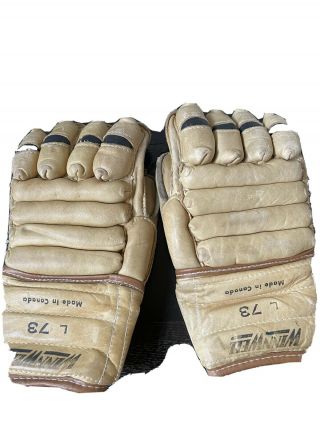 Vintage Lacrosse Hockey Gloves Leather