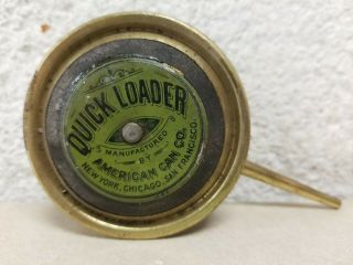 Vintage Quick Loader American Can Co.  Black Powder Advertising Tin