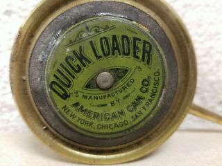 Vintage QUICK LOADER American Can Co.  Black Powder Advertising Tin 2