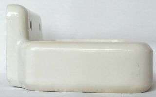Vintage White Porcelain Ceramic Wall Mount Bar Soap Dish Holder Retro GUC 3