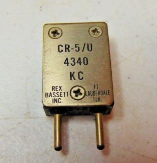 4340 Kc Military Radio Ft - 243 Vintage Quartz Crystal For 3885 Cr - 5/u