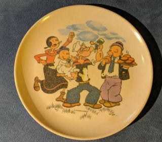 Vintage Boontonware Melmac Plate Popeye Cartoon Animation Collectable