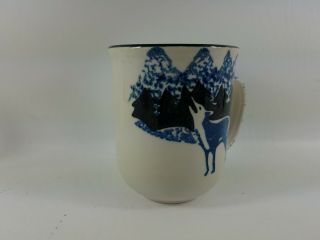 Tienshan Folk Craft Folkcraft Wolf Ceramic Coffee Cup Mug 3