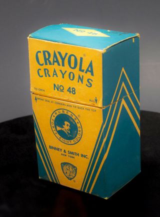 Vintage Crayola Box Crayons No.  48 Binney & Smith Co York L@@k