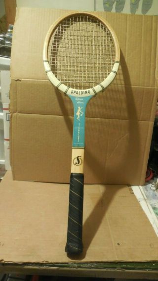 Vintage Spalding Wooden Tennis Racket Doris Hart Signature Model