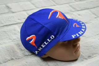 Vintage Pinarello Cap Hat Blue Cycling Vintage Rare Racing One Size