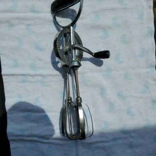 Vintage Ekco Hand Mixer Crank Stainless Steel Made In Usa Vintage