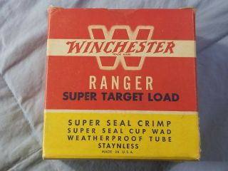 Empty Vintage Winchester Ranger Target Loads Shotgun Shell Box 12ga